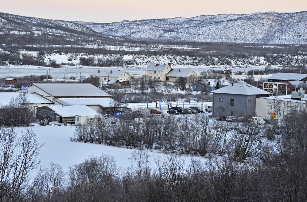 Snowy winter landscape near Utsjoki and Nuorgam.