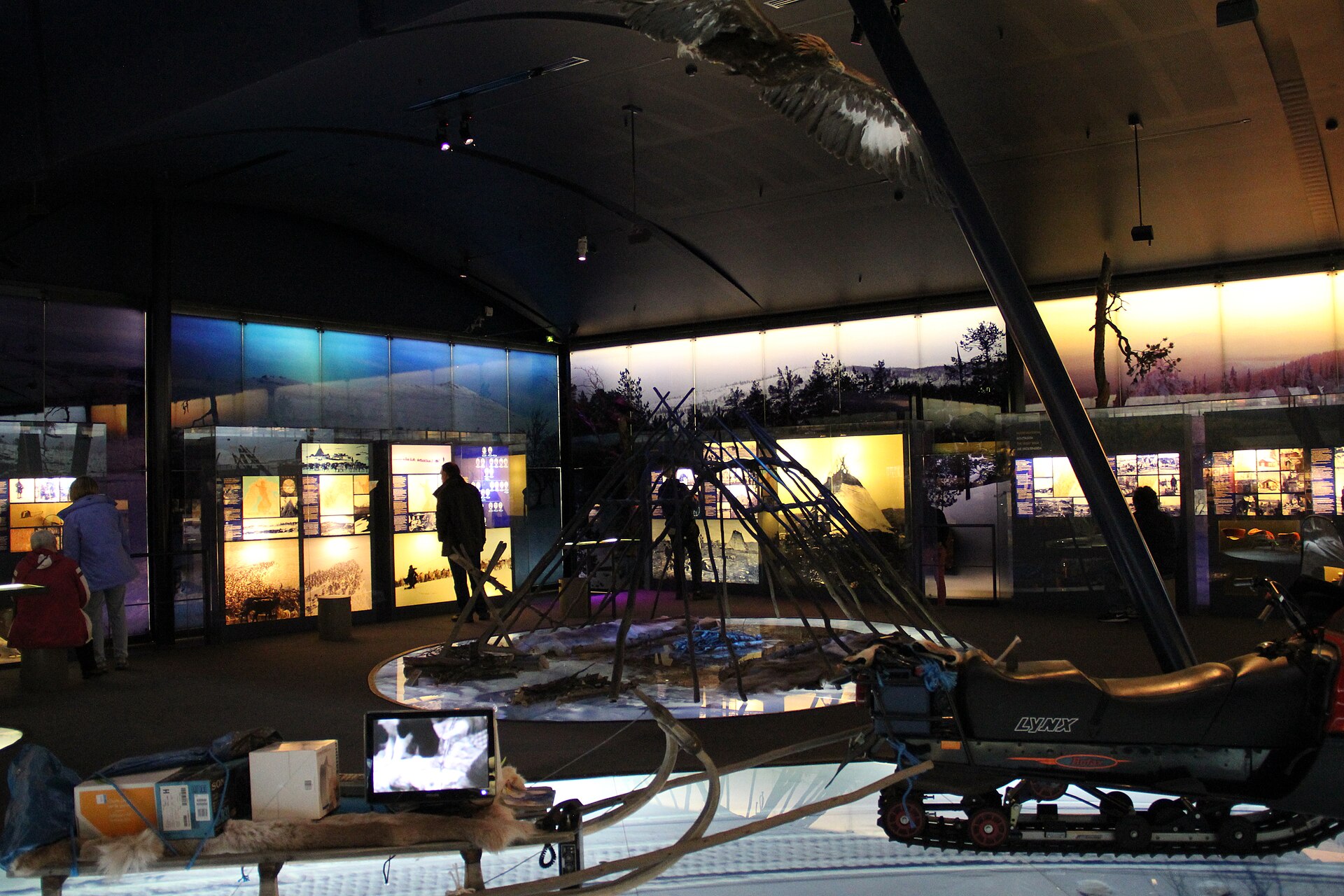 A general view of the exhibitions inside the Siida Sámi Museum in Inari.